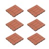 Nature Spring 6-piece Patio and Deck Tiles, Interlocking Criss-Cross Pattern for Outdoor (Square, Terra Cotta) 325364DDE